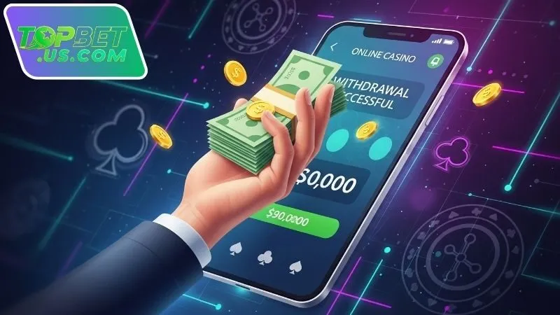 Phương thức rút tiền phổ biến tại TopBet